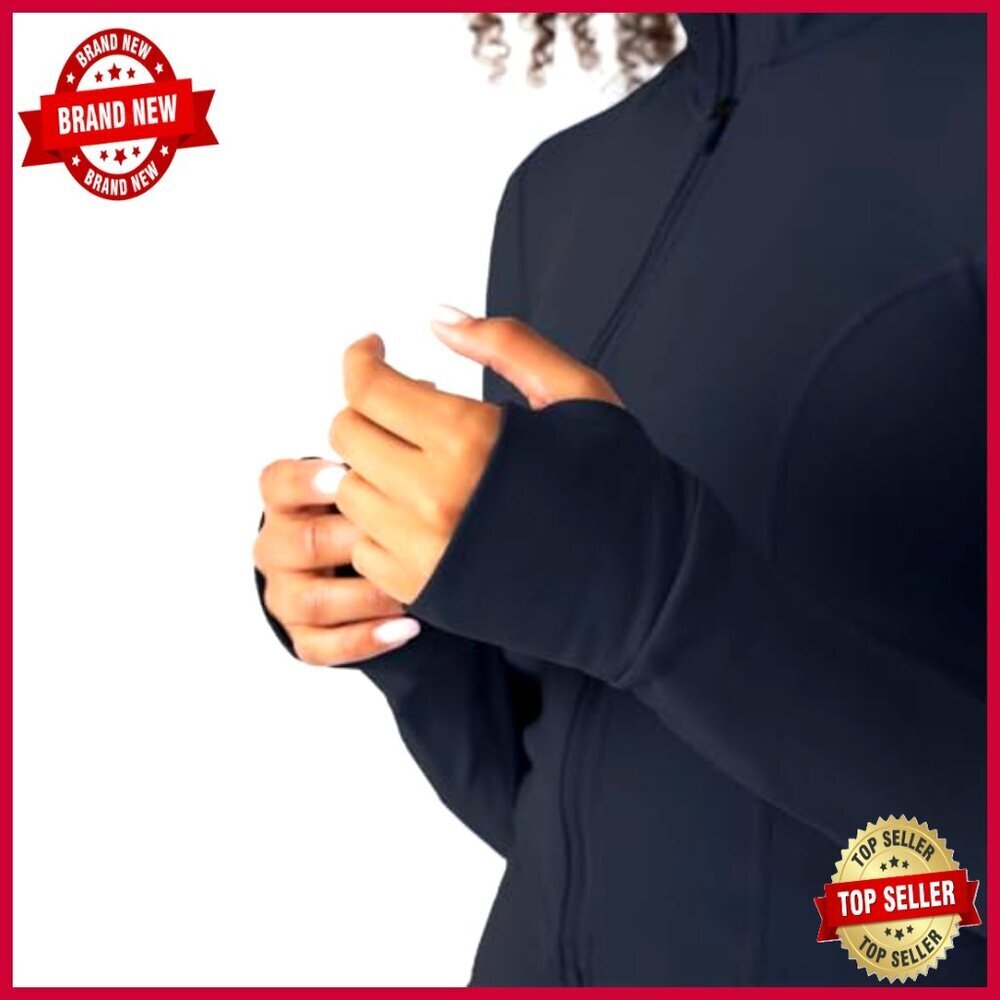 Women's Ultraluxe Full Zip Active Jacket with Thumbholes 4-Way Stretch - Picture 3 of 7